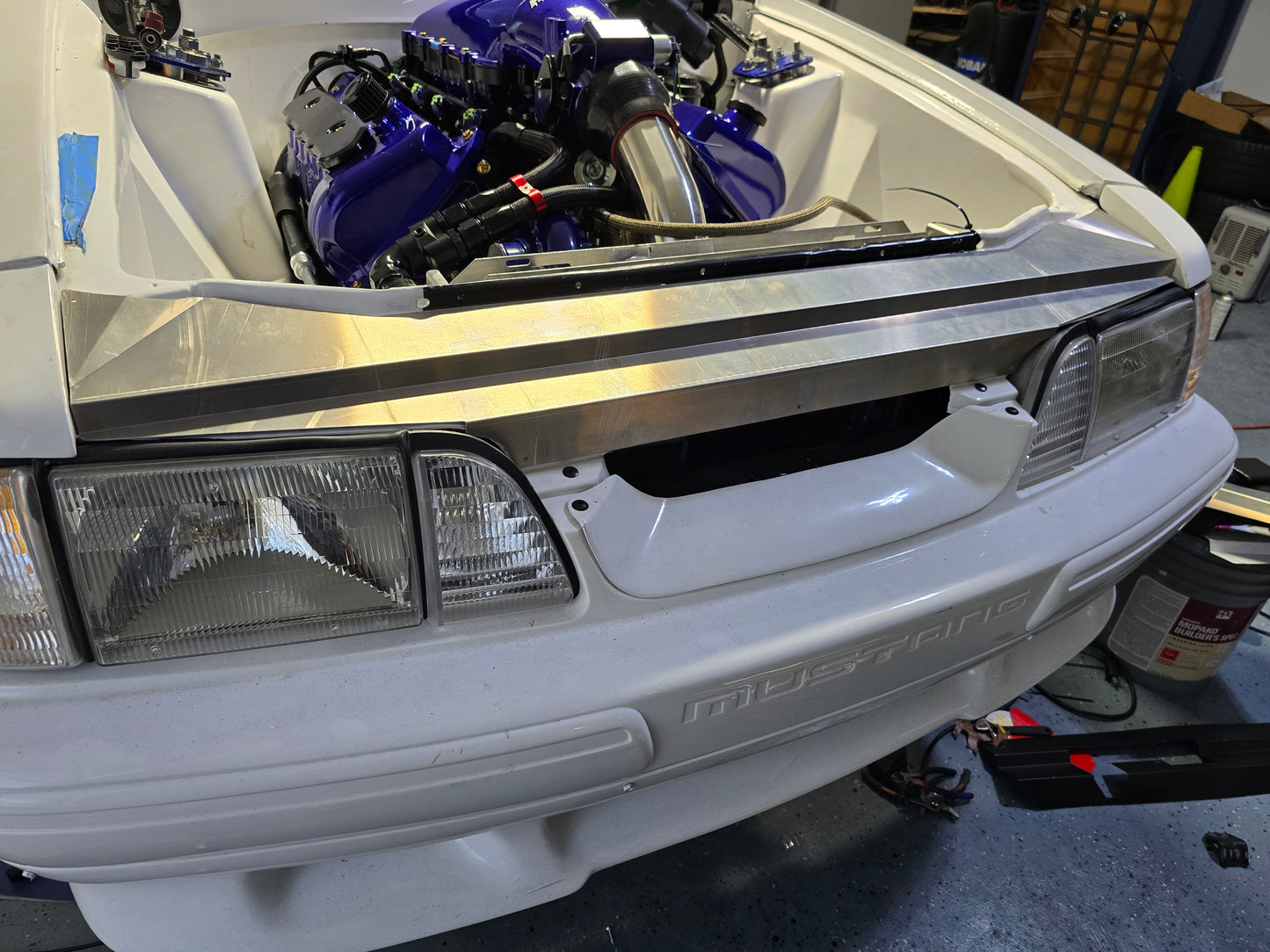 87-93 Ford Mustang radiator to headlight cover