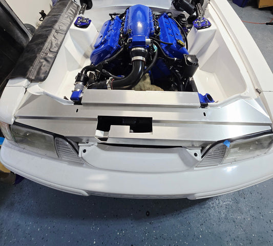 1-Piece Radiator & Headlight Cover for 87-93 Foxbody Mustang