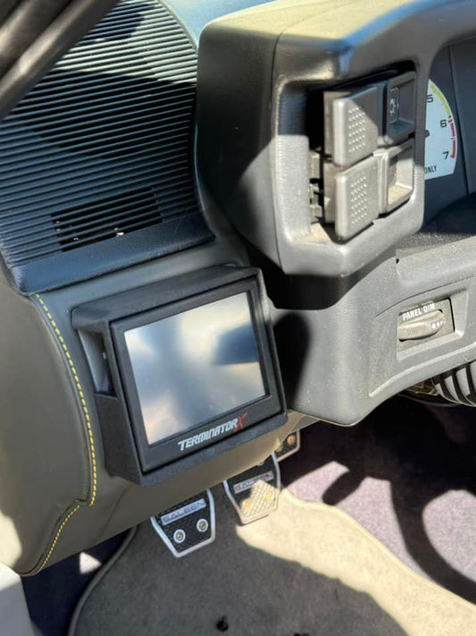3D Printed Holley EFI 3.5 Inch Terminator X / Sniper Screen AC Vent Mounts for 1987-1993 Fox Body Mustang