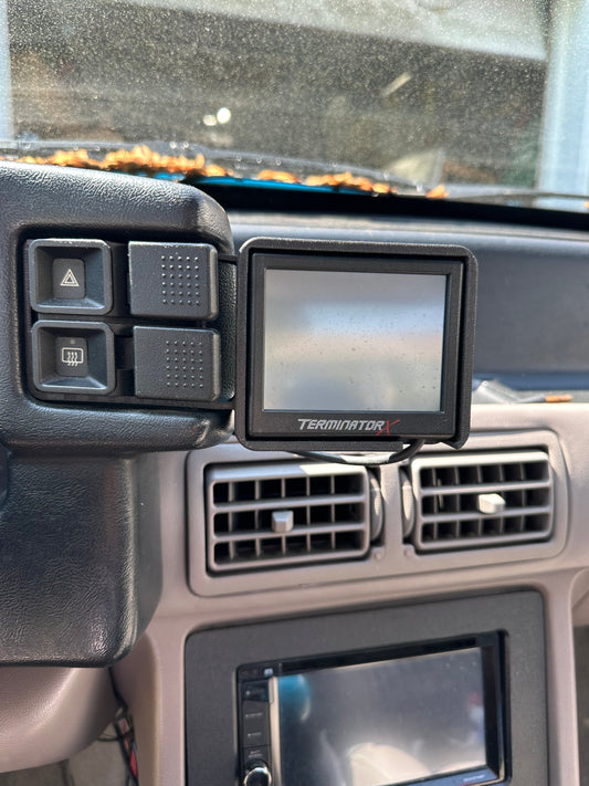 3D Printed Holley EFI 3.5 Inch Terminator X / Sniper Screen Hazard Switch for 1987-1993 Ford Mustang